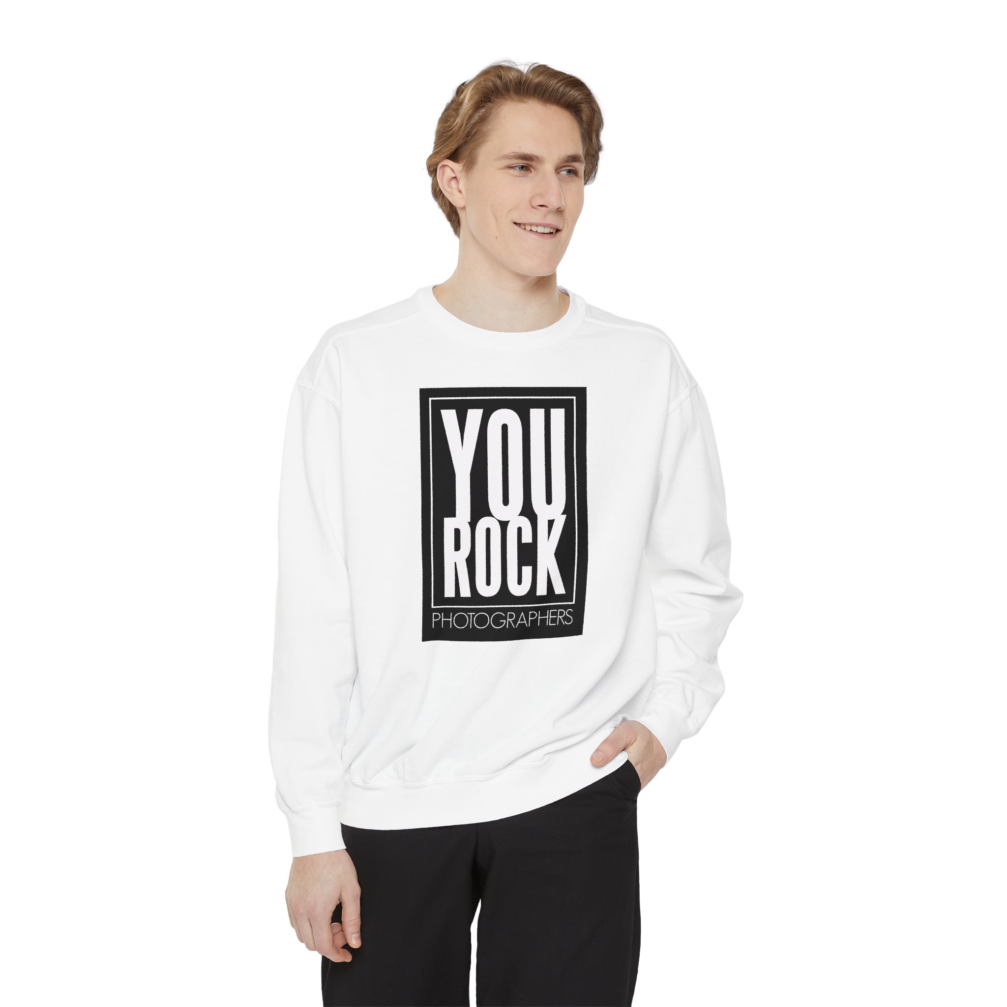Unisex Photographer Sweatshirt - You Rock, Gift for Photographers, Cozy Casual Wear, Photography Lover Apparel, Inspirational Sweatshirt - Image 3